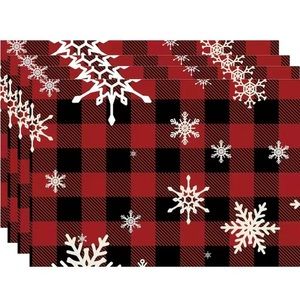 New in bag 4 Piece Holiday Placemats perfect for the holidays 17.71 by 11.8 inch